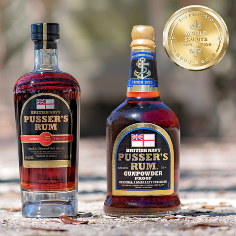 Pusser's Gunpowder Proof and Aged 15 Years Take Home Double Gold at San Francisco World Spirits Competition