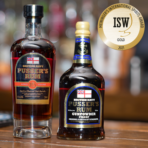 Pusser's Gunpowder Proof and Aged 15 Years Take Home Gold at Meininger's ISW Awards
